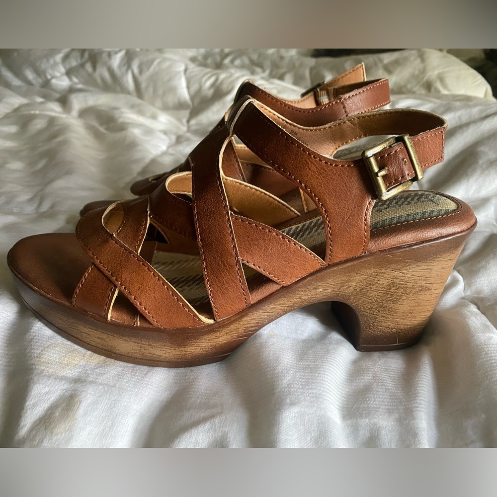 BOC sandal heels. Brown upper and brown lower. Size 9. Women’s.